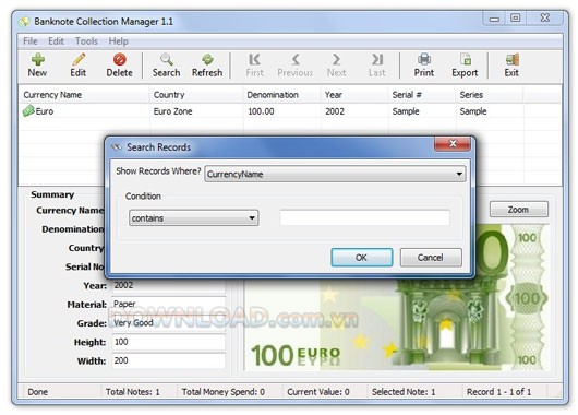 Banknote Collection Manager