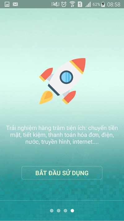 Giao diện khi khởi chạy BankPlus cho Android