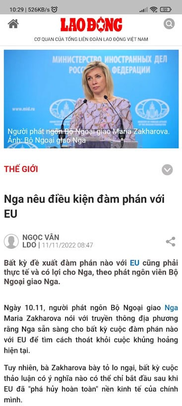 Cập nhật tin tức quốc tế