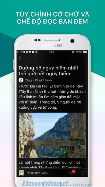 Tùy chỉnh cỡ chữ