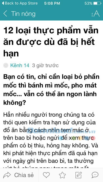 Giao diện đọc báo mới