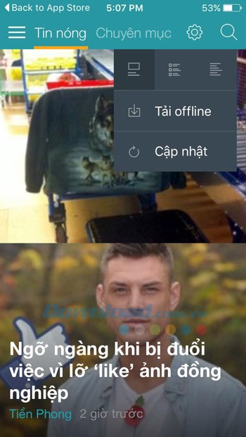 3 chế độ duyệt tin khác nhau