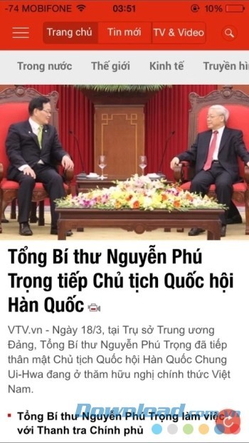 Truyền hình trực tuyến tất cả các kênh quảng bá của VTV