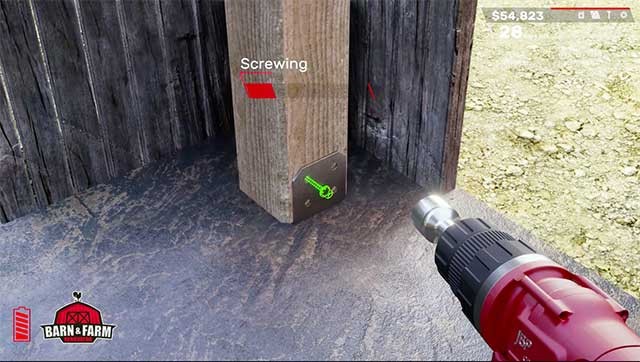 Sử dụng nhiều công cụ đa dạng theo ý thích để sửa chữa các khu vực của trang trại