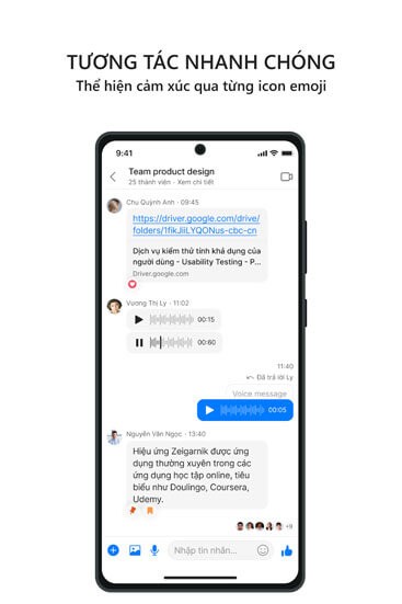 Tương tác giữa nhân viên nhanh chóng