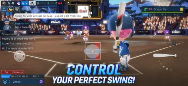 Thưởng thức cơ chế game mới và kiểm soát cú đánh hoàn hảo trong Baseball Superstars 2020