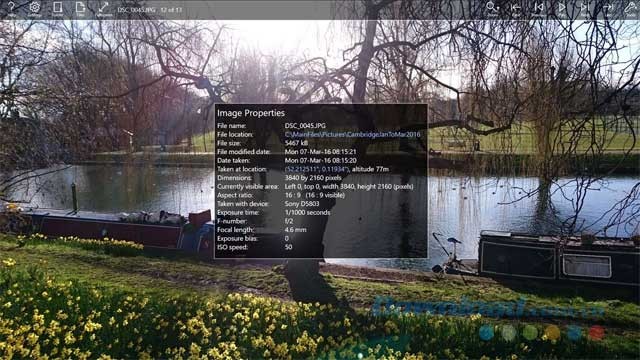 Xem thông tin ảnh