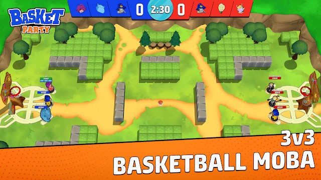 Basket Party là game MOBA đấu bóng rổ sôi động