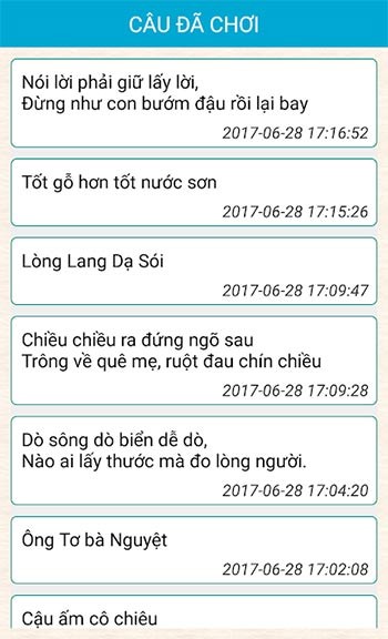 Câu đã trả lời