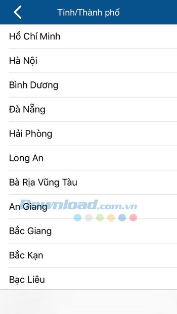 Tìm kiếm bất động sản theo tỉnh thành