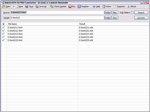 Batch HTML to MHT Converter