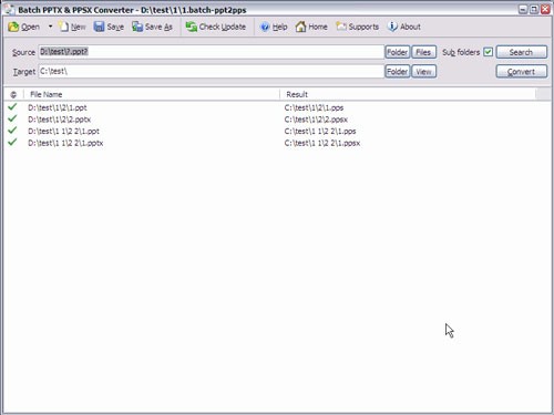 Batch PPTX to PPSX Converter