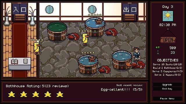 Bathhouse Creatures là game xây dựng và quản lý nhà tắm động vật cực dễ thương