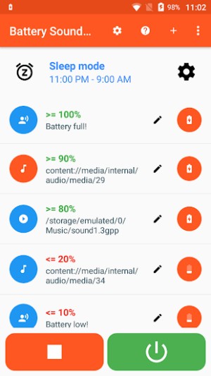 Battery Sound Notification cho bạn thiết lập âm báo pin theo ý thích