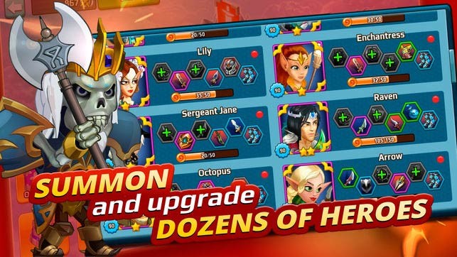 Thu thập và nâng cấp hàng loạt anh hùng