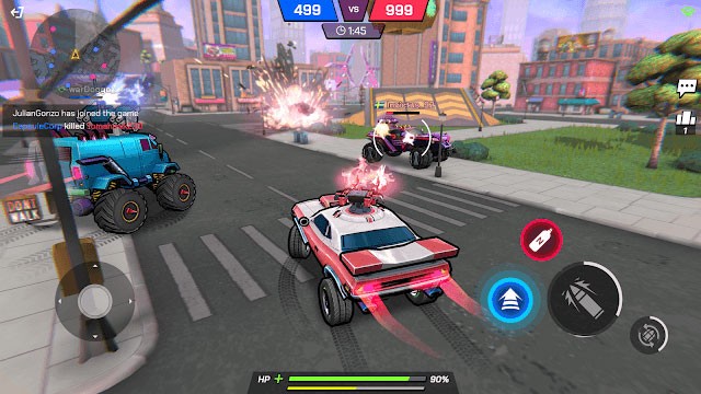 Tham gia cuộc đụng độ xe hơi hoành tráng trong game Battle Cars: Fast PVP Arena