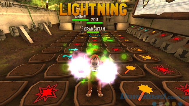 Chưởng đánh tia sét trong Battle Monkeys