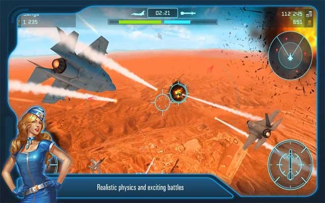Trải nghiệm những trận chiến kịch tính và sống động trong Battle of Warplanes Android