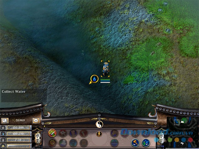 Giao diện chính của game chiến thuật thời gian thực Battle Realms cho máy tính