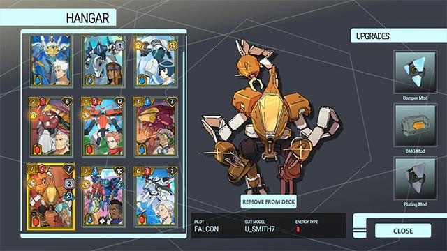 Khám phá các gói nâng cấp nhân vật, thẻ bài và bộ suit mecha trong Battle Suit Aces