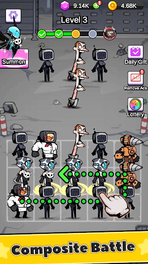 Battle Warriors cho bạn tham gia các trận chiến đối đầu trực diện với quái vật