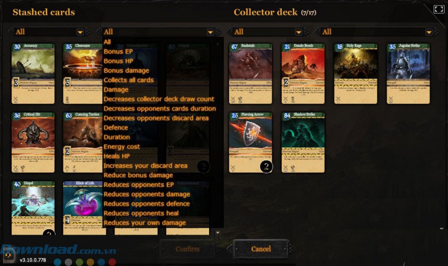 Khả năng lọc thẻ dễ dàng