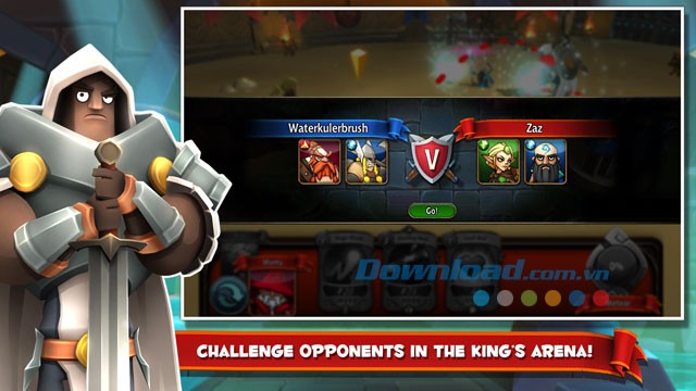 Thách thức các đối thủ trên đấu trường King's Arena