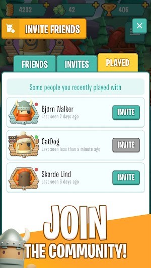 Mời bạn bè cùng chơi