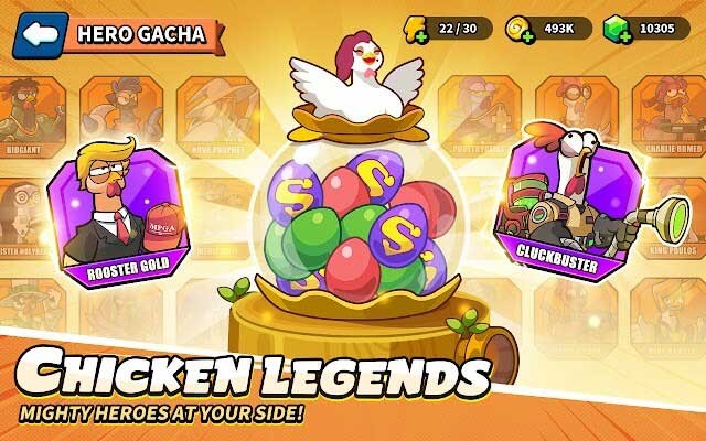 Rất nhiều anh hùng gà sở hữu sức mạnh mạnh mẽ