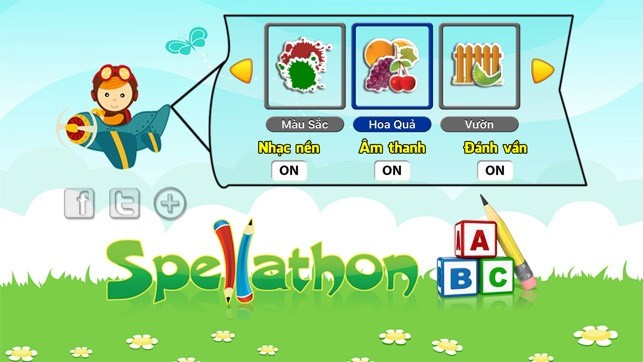 Tùy chỉnh nhạc nền, âm thanh, đánh vần