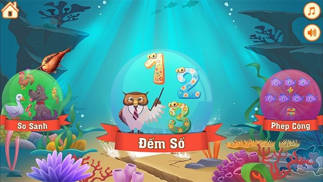 Giao diện Bé Học Toán