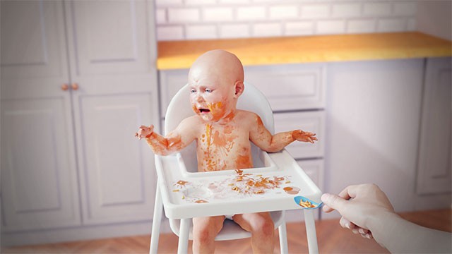 Cho bé ăn, vệ sinh cá nhân và rất nhiều công việc