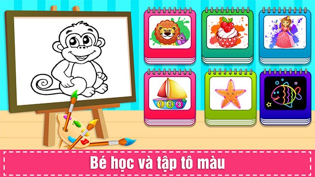 Bé Tô Màu và Học Màu Sắc
