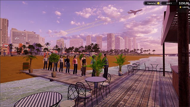 Pha chế đồ uống, chuẩn bị đồ ăn nhẹ và phục vụ khách hàng tại Beach Bar Sim