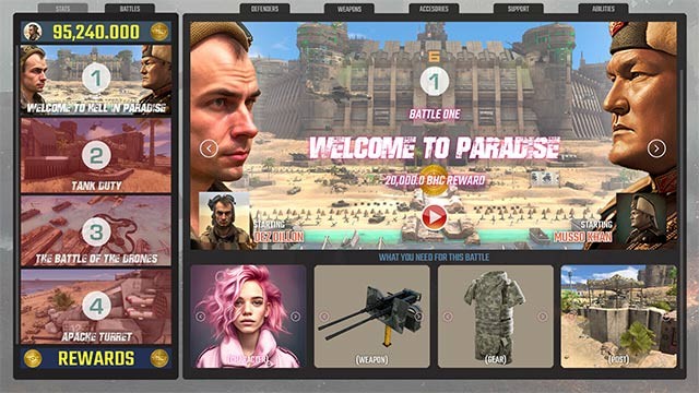 Tham gia các trận chiến xe tăng theo phong các FPS hành động kết hợp chiến lược roguelike