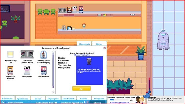 Sáng tạo là giới hạn duy nhất trong khi chơi Beans: The Coffee Shop Simulator