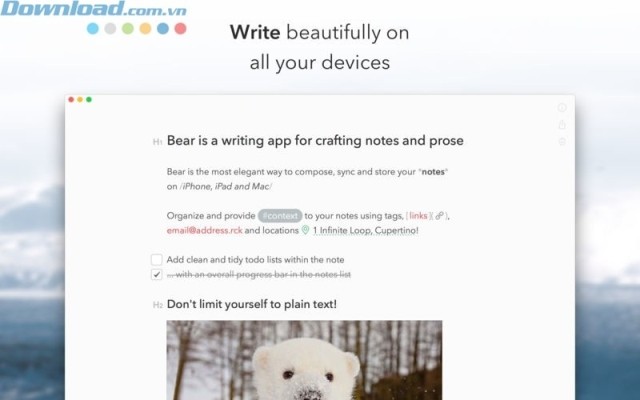 Trình soạn thảo đẹp trên thiết bị của bạn