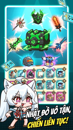 Nhặt đồ vô tận, chiến liên tục