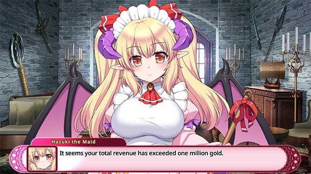 Hazuki phụ trách bán cho nam chính những vật phẩm hỗ trợ