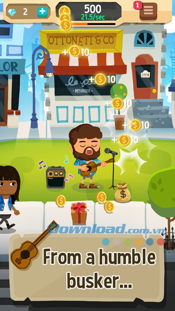 Giao diện chơi Beat Bop trên Android