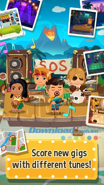 Giao diện chơi Beat Bop trên Android