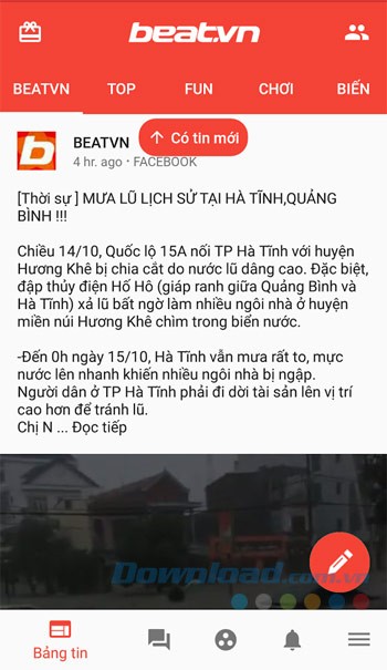 Giao diện Beatvn