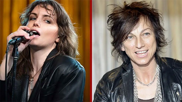 Letizia Toni (trái) trong vai ca sĩ kiêm nhạc sĩ Gianna Nannini (phải)