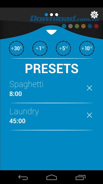 Giao diện ứng dụng Beautiful Timer trên Android