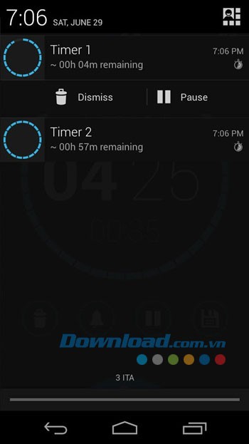 Giao diện thiết lập ứng dụng Beautiful Timer