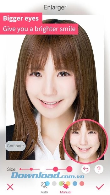 Chỉnh sửa mắt với BeautyPlus