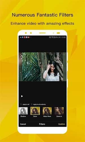 Đa dạng các bộ lọc màu sắc