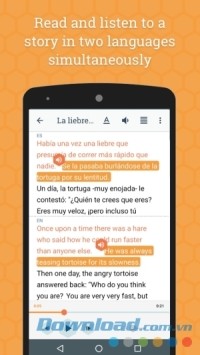 Ứng dụng học ngoại ngữ Beelinguapp cho Android