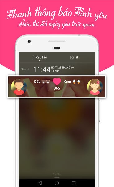 Hiển thị số ngày yêu trực quan