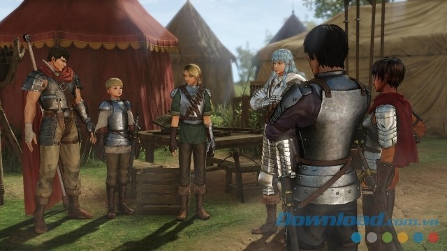 Gặp gỡ nhiều nhân vật khác nhau trong game hành động mới BERSERK and the Band of the Hawk cho máy tính